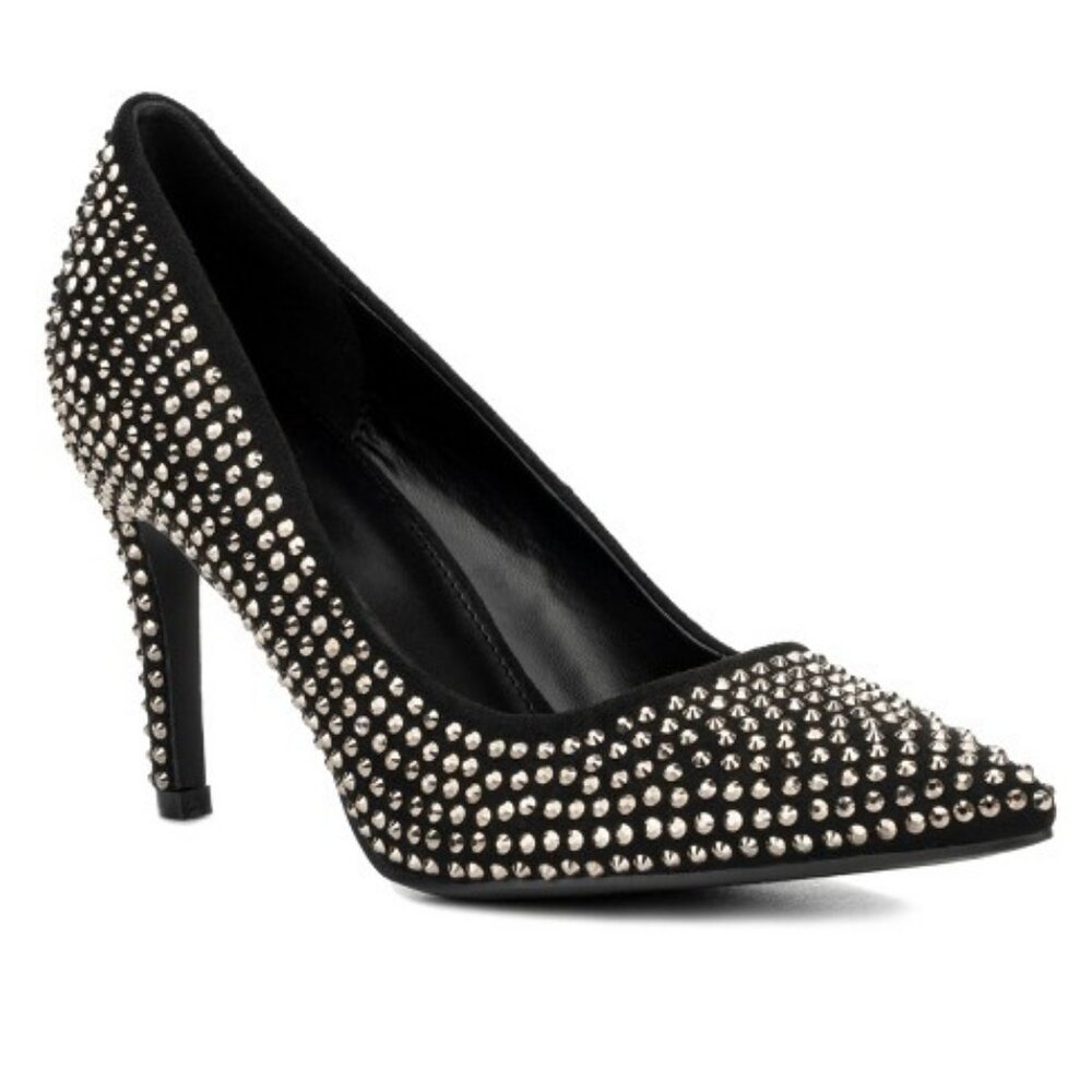 NWT-New York & Company Womens Yelenas Pointed Toe Stiletto Pumps Black S11Medium